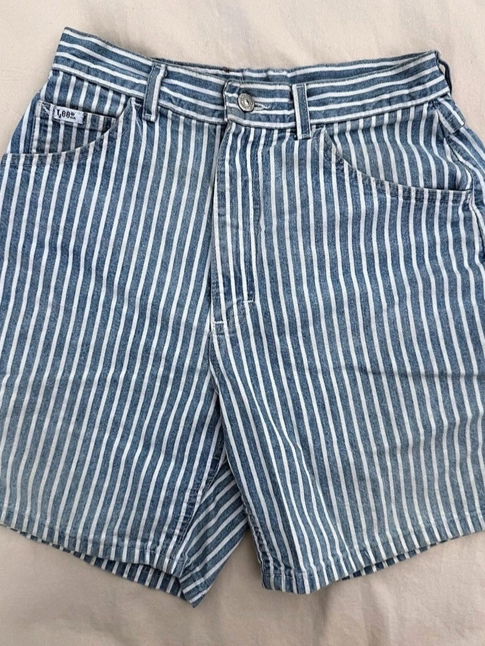Vintage Lee Denim Striped shorts